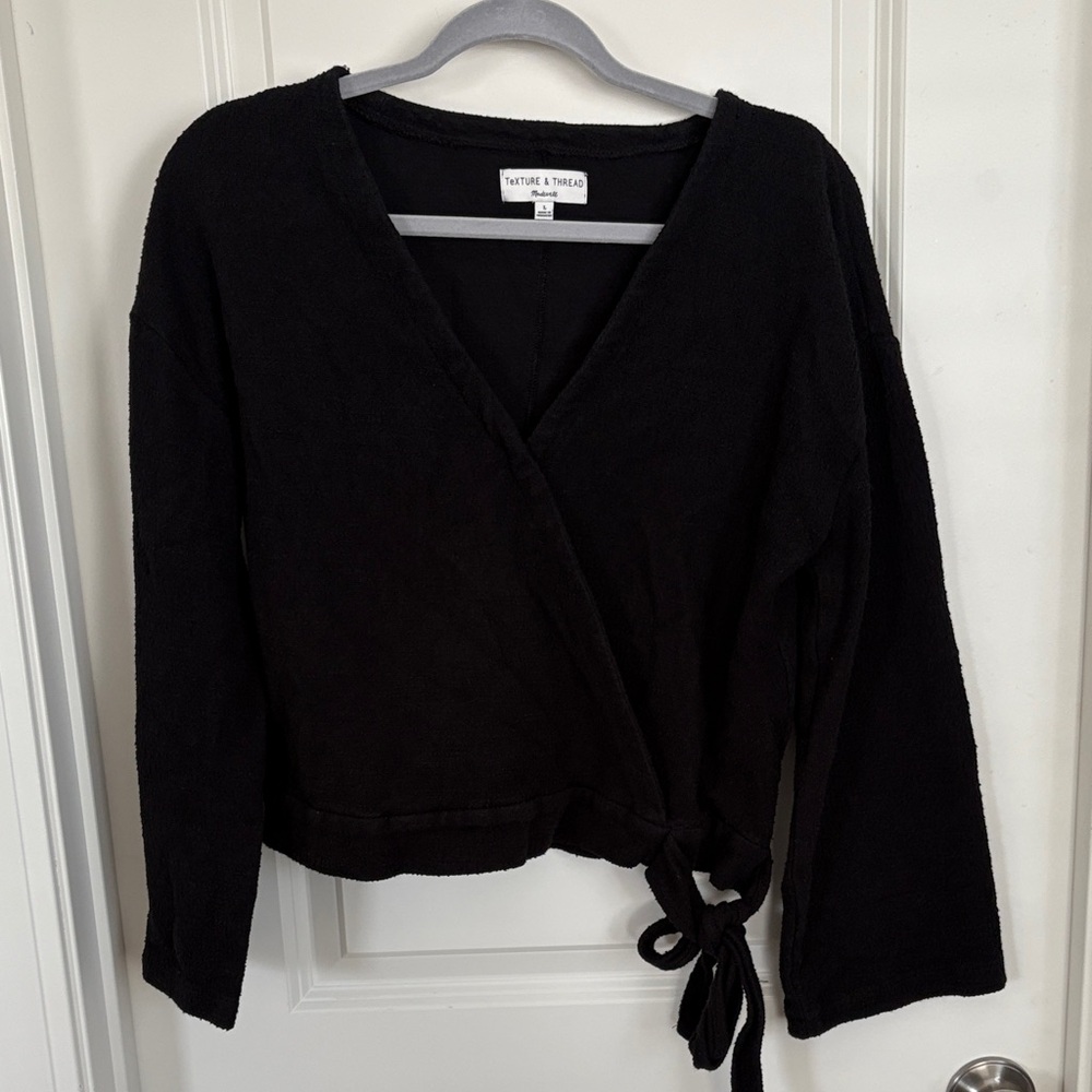 Madewell Black Wrap Blouse